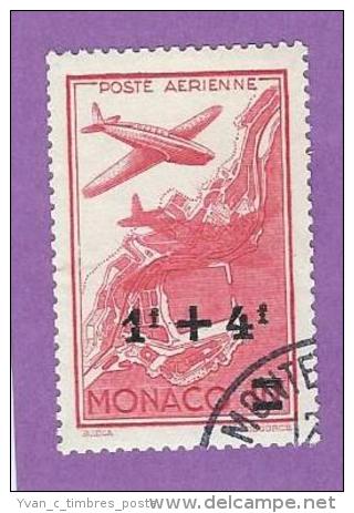 MONACO TIMBRE POSTE AERIENNE N° 8 OBLITERE - Poste Aérienne