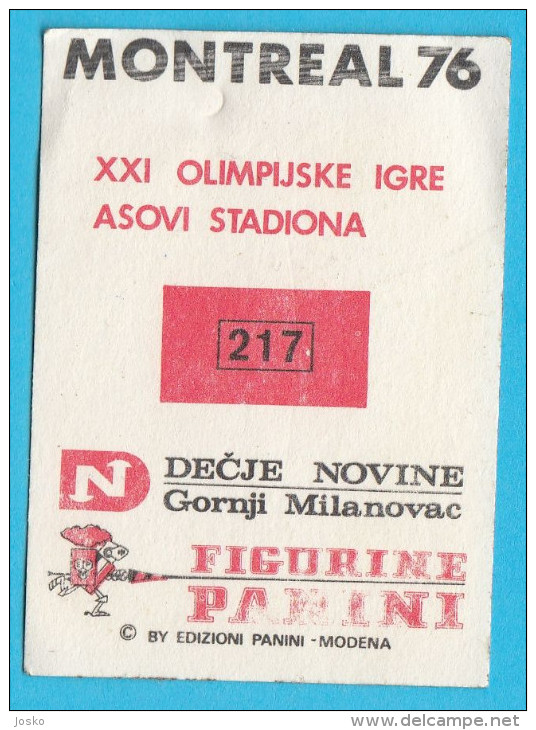 PANINI OLYMPIC GAMES MONTREAL 76 - 217 ANGELIKA HELMANN Gymnastics Germany  ( Yugoslavian Edition ) Juex Olympiques 1976 - Ginnastica