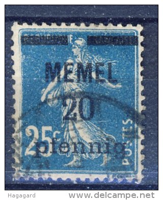 #K2469. French Memel Issue 1920. Michel 20. Used. - Oblitérés