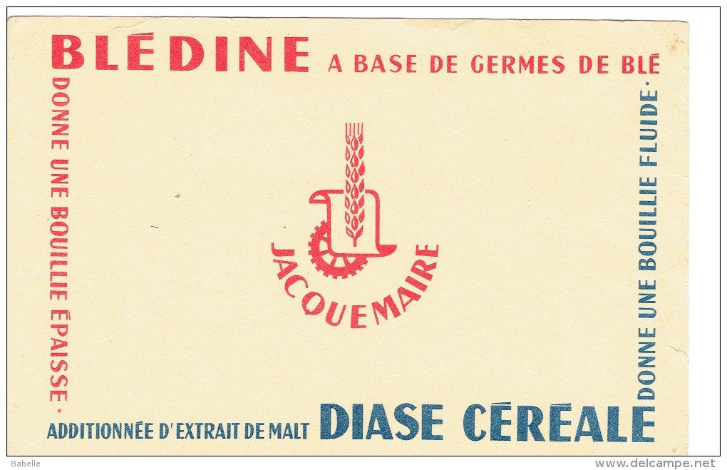 BUVARD " BLEDINE A Base De Germes De Blé Additionnée D'extrait De Malt" JACQUEMAIRE - Kids