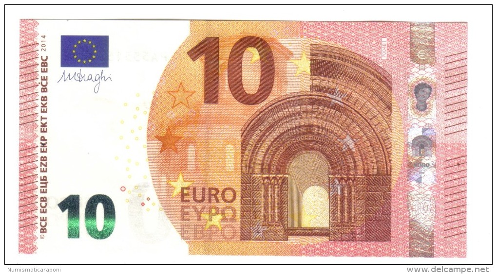 Olanda Netherland NEW 10 € Mario Draghi PA P004 Almost Uncirculated Q.fds Cod.€.057 - 10 Euro