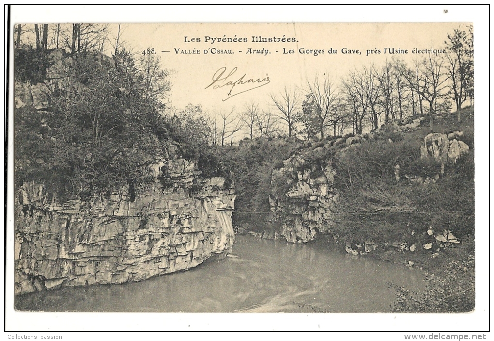 Cp, 64, Arudy, Les Gorges Du Gave, Près L'Usine électrique, Voyagée 1907 - Arudy