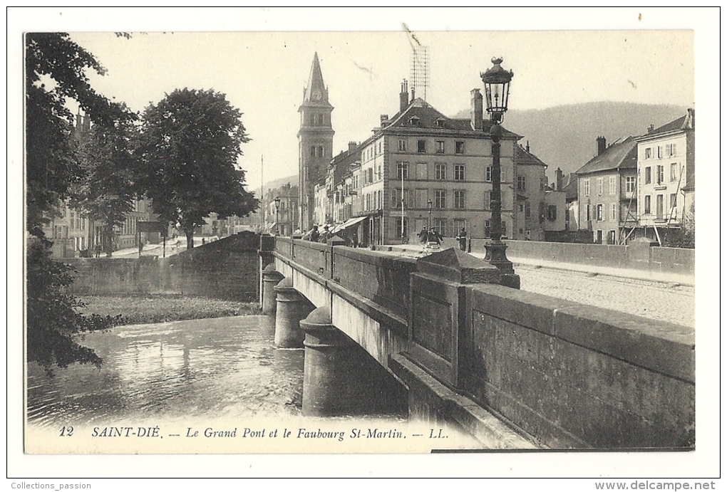 Cp, 88, Saint-Dié, Le Grand Pont Et Le Faubourg St-Martin, écrite 1915 ? - Saint Die