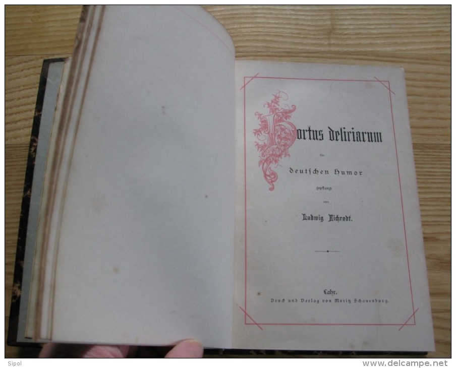 Hortus Deliciarum für deutschen Humor gepflantzt von Ludwig Eichrodt  Lahr  Druck und verlag von MoritzSchauenburg 1877?