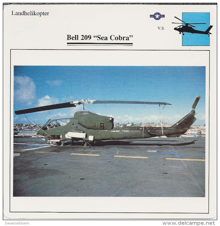 Helikopter.- Helicopter - Bell 209 - Sea Cobra - VS. Verenigde Staten. USA. 2 Scans. Hélicoptère - Elicotteri