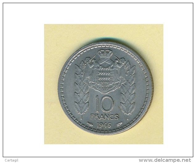 Numismatique - A710 - Monaco  -  10 Franc S 1946  ( Type, Nature, Valeur, état... Voir Double Scan) - 1922-1949 Louis II