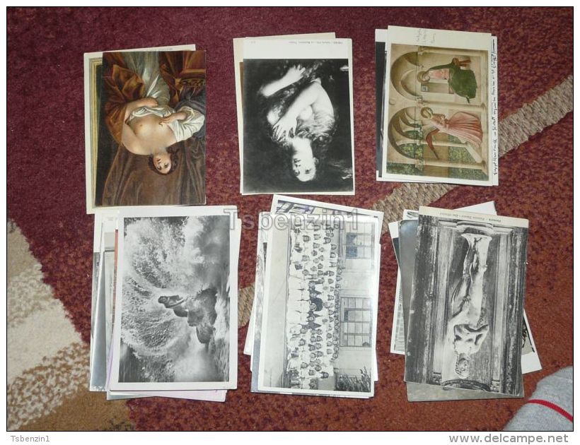 LOT about 400 PCS POSTCARDS MOTIVE MOTIFS sculptures Skulpturen Religion