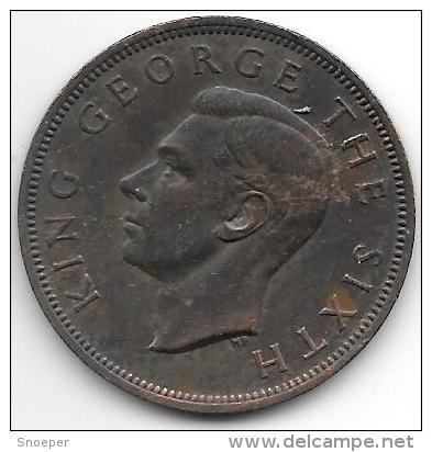 *new Zealand 1 Penny 1952  Km 21  Xf+ !!! - Neuseeland