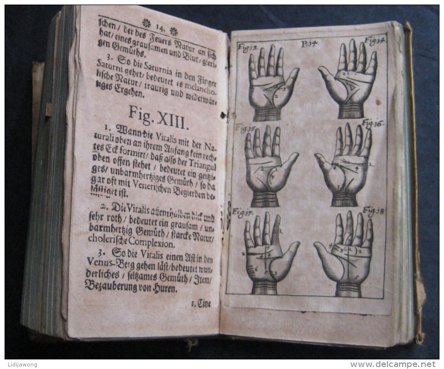 "3 in 1" SAMMELBAND old german book hiromanty 1672  s/h = 25e (22 scans)