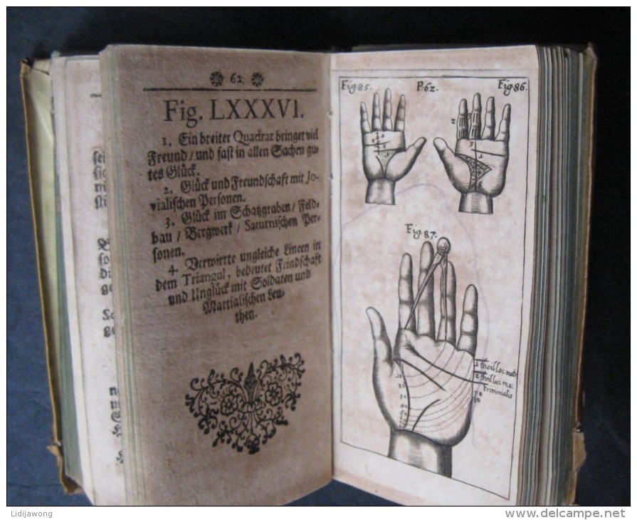 "3 in 1" SAMMELBAND old german book hiromanty 1672  s/h = 25e (22 scans)