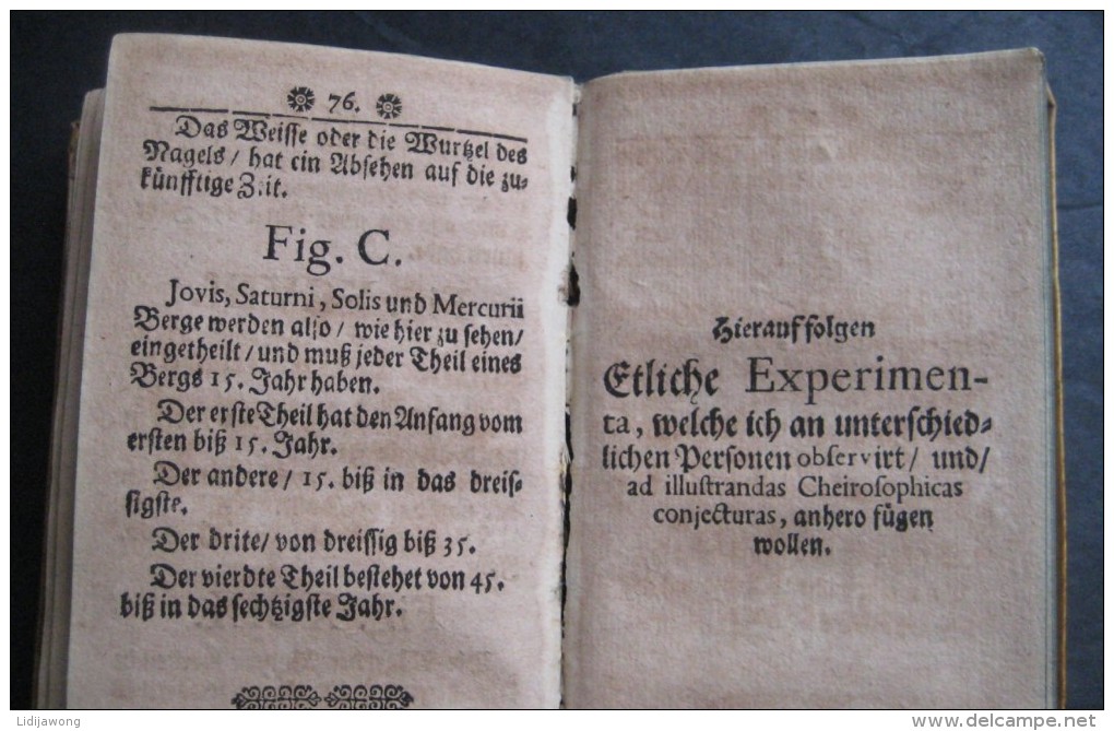 "3 in 1" SAMMELBAND old german book hiromanty 1672  s/h = 25e (22 scans)