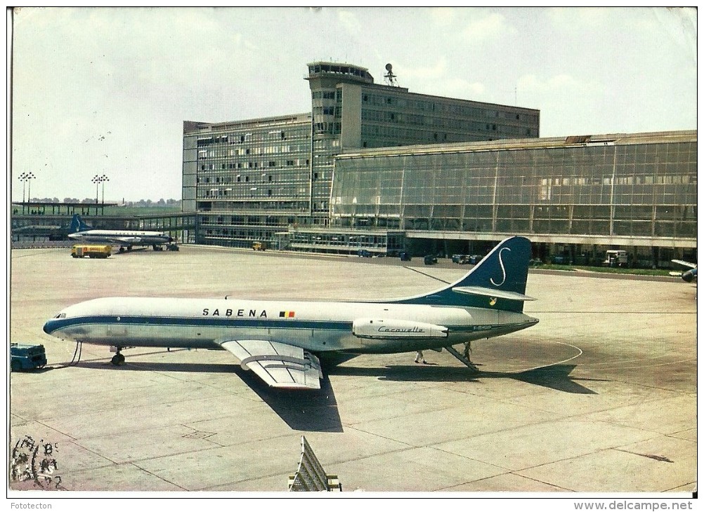 Belgium - Bruxelles - National Airport - Airplane, Plane, Aereo - 1968 - Brüsseler Flughafen