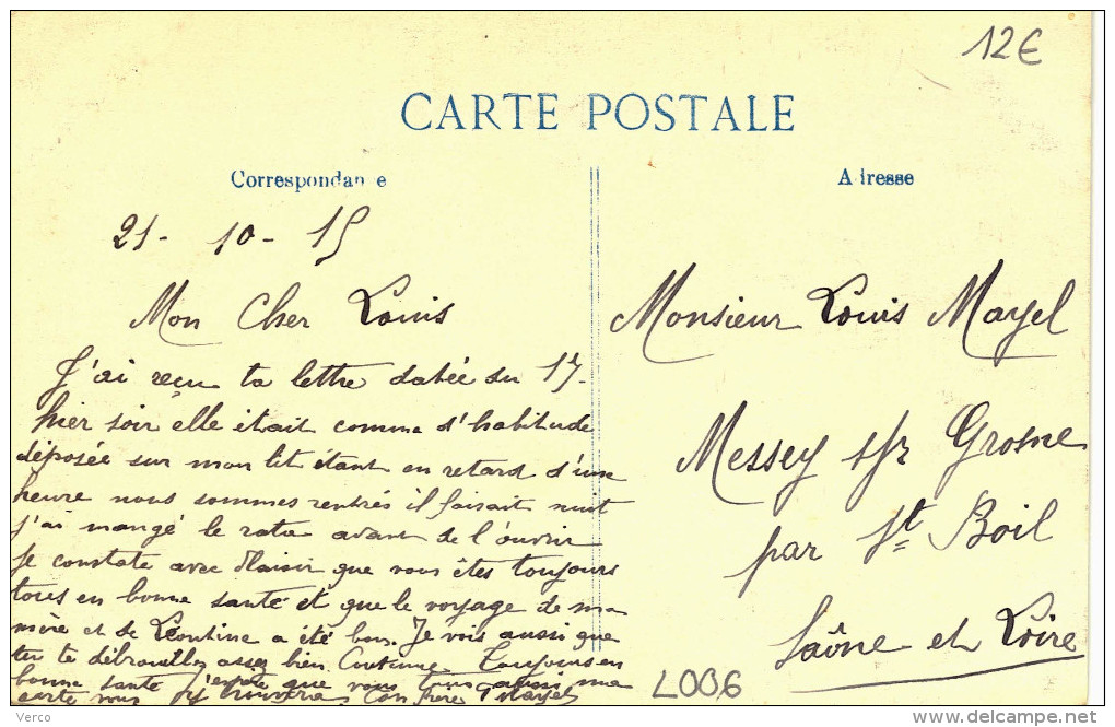 Carte Postale Ancienne De GOLBEY - Golbey