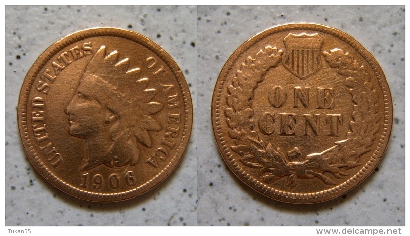 USA One Cent 1906 Indian Head Schön !      (A60) - 1859-1909: Indian Head