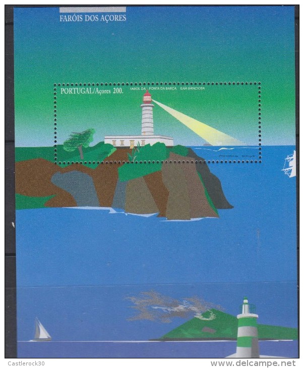 O) 1996 PORTUGAL, LIGHTHOUSE, TREE, PAINTING, SOUVENIR MNH - Unused Stamps