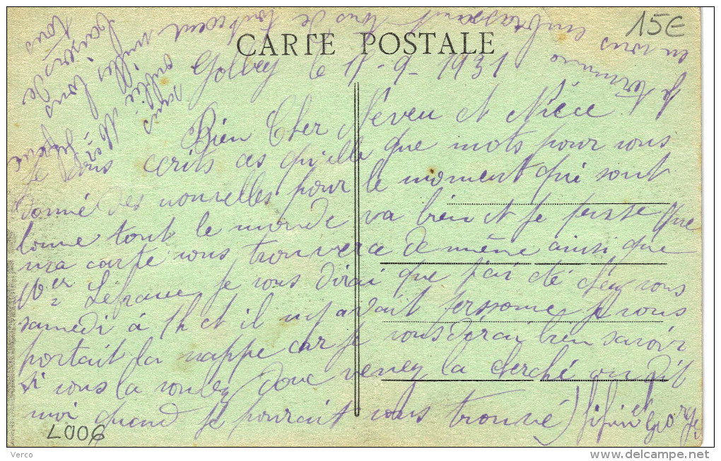 Carte Postale Ancienne De GOLBEY - Golbey