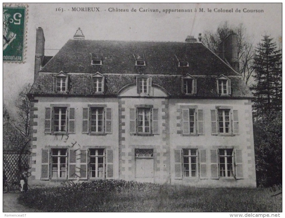 MORIEUX (Côtes-d´Armor, Ex Côtes-du-Nord) - Château De Carivan, Propriétaire, M. Le Colonel De COURSON - Voyagée - Morieux