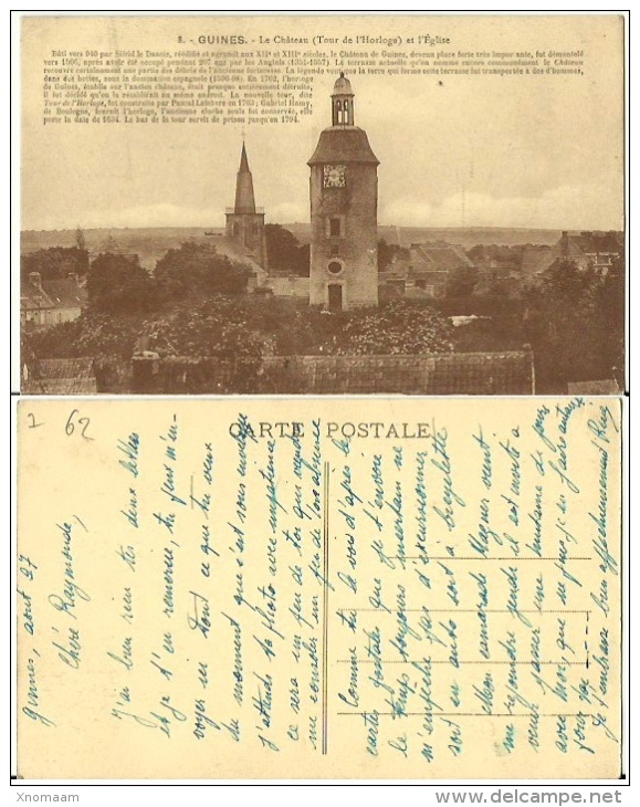 62 - Guines - Le Chateau (tour De L'horloge) Et L'eglise - (Lil15) - Guines