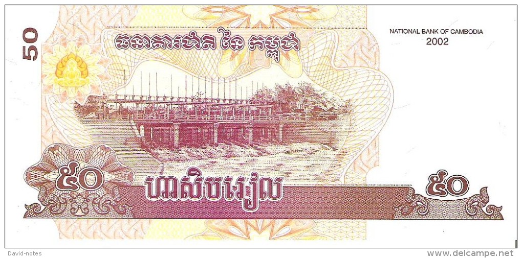 Cambodia - Pick 52 - 50 Riels 2002 - Unc - Cambodge