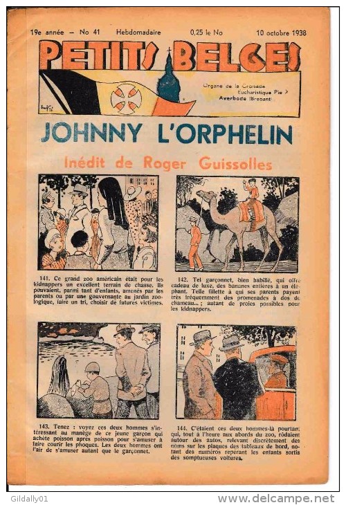 Hebdo.  PETITS BELGES.    N°41   -  10 Octobre 1938.   (BD-Johnny L´Orphelin) - Andere & Zonder Classificatie