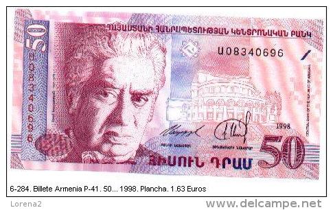 6armen-41. Billete Armenia. P-41. 50 ... 1998 - Armenia