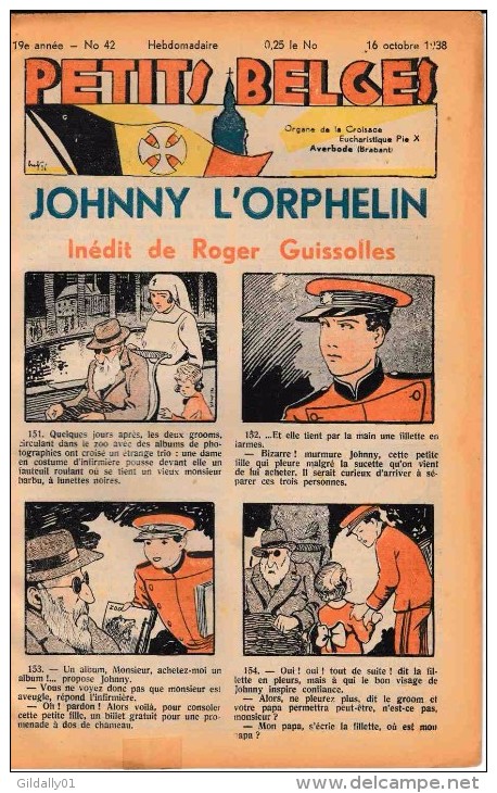 Hebdo.  PETITS BELGES.    N°42   -  16 Octobre 1938.   (BD-Johnny L´Orphelin) - Andere & Zonder Classificatie