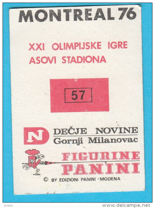 PANINI OLYMPIC GAMES MONTREAL 76 - No. 57 BERLIN 1936 Poster (Yugoslavian Edition) Juex Olympiques 1976 - Trading-Karten