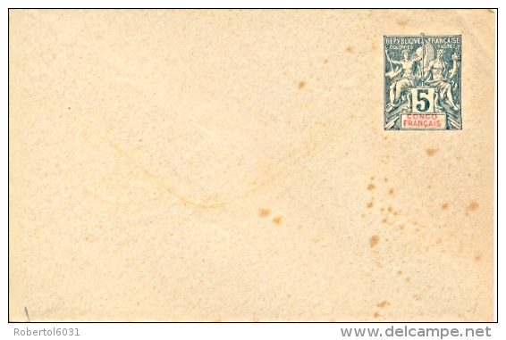 French Congo Postal Stationery Cover 5 Cent. - Neufs