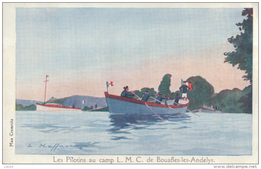 HAFFNER LIGUE MARITIME ET COLONIALE Les Pilotins Au Camp L.M.C. De Bouafles Les Andelys - Haffner