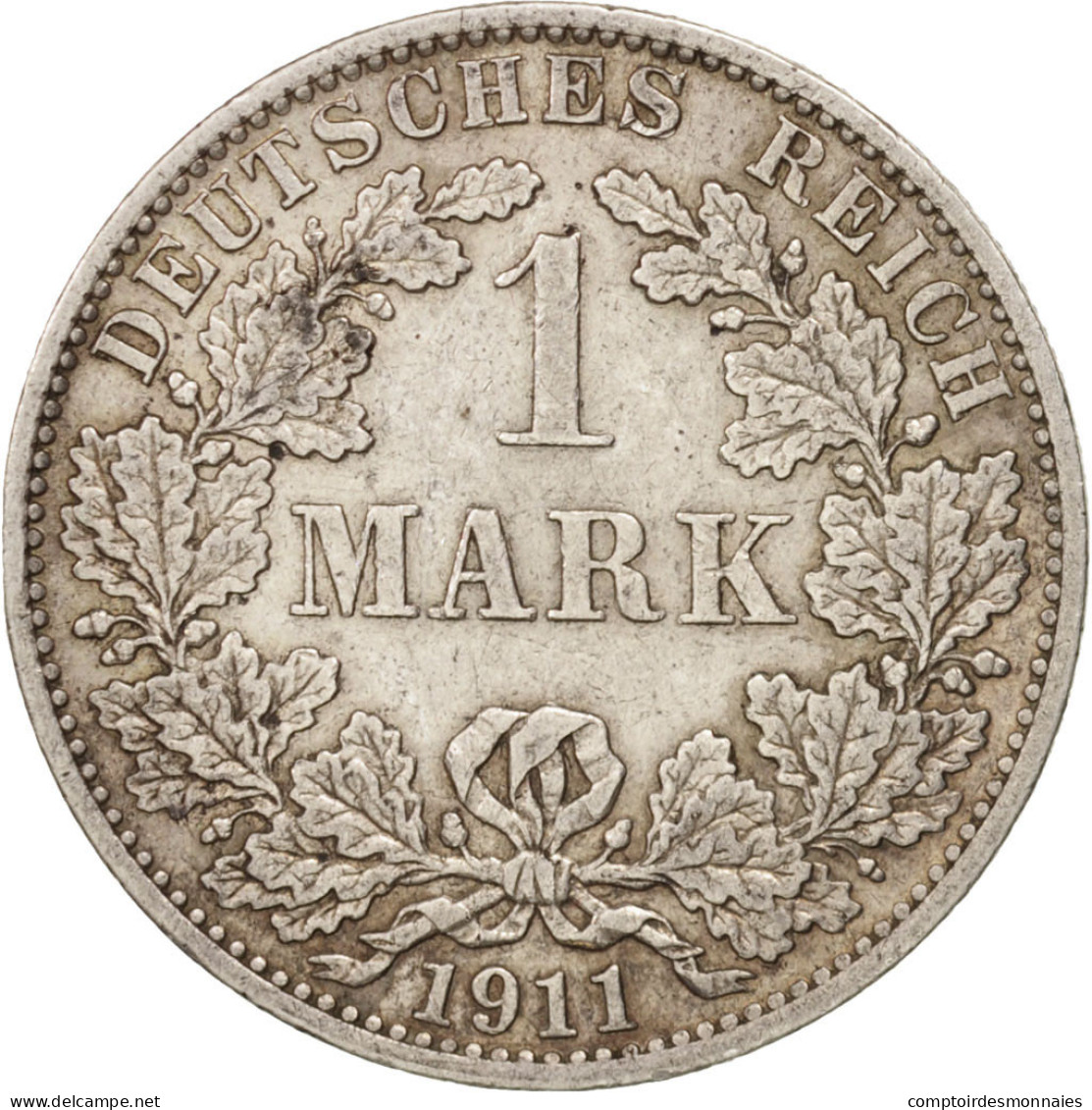 Monnaie, GERMANY - EMPIRE, Wilhelm II, Mark, 1911, Berlin, TTB+, Argent, KM:14 - 1 Mark