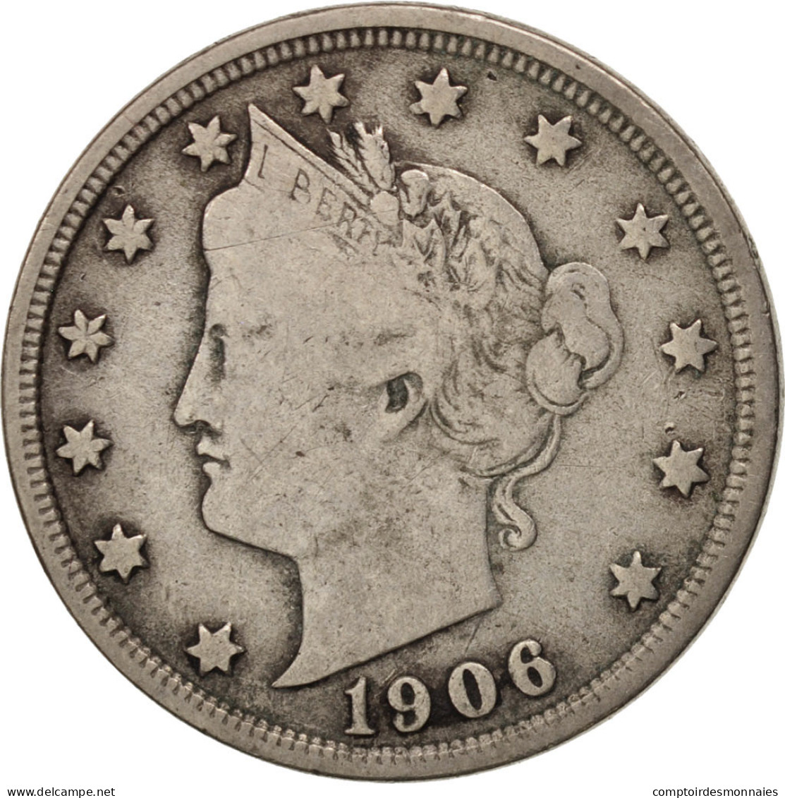 Monnaie, États-Unis, Liberty Nickel, 5 Cents, 1906, U.S. Mint, Philadelphie - 1883-1913: Liberty (Libertà)