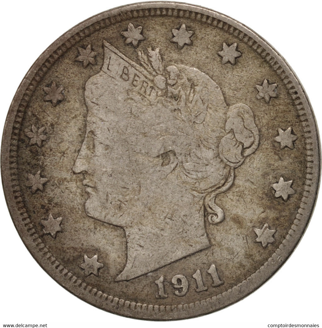 Monnaie, États-Unis, Liberty Nickel, 5 Cents, 1911, U.S. Mint, Philadelphie - 1883-1913: Liberty (Liberté)