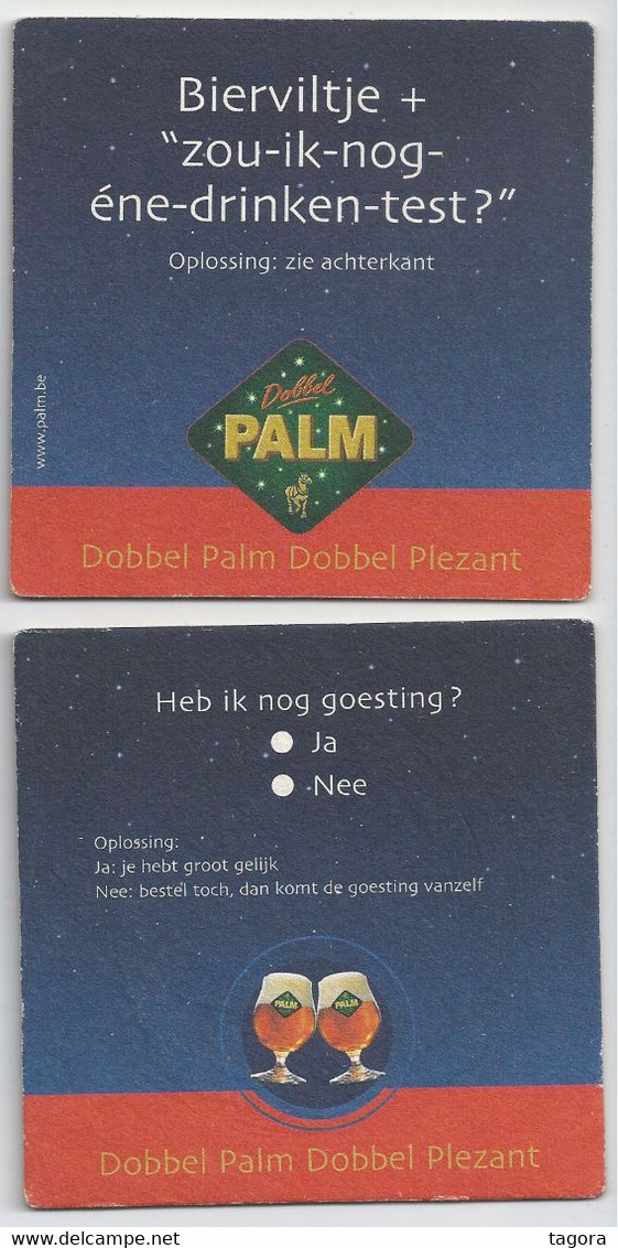 Belgique Palm  Recto Verso Thème Humour - Sous-bocks