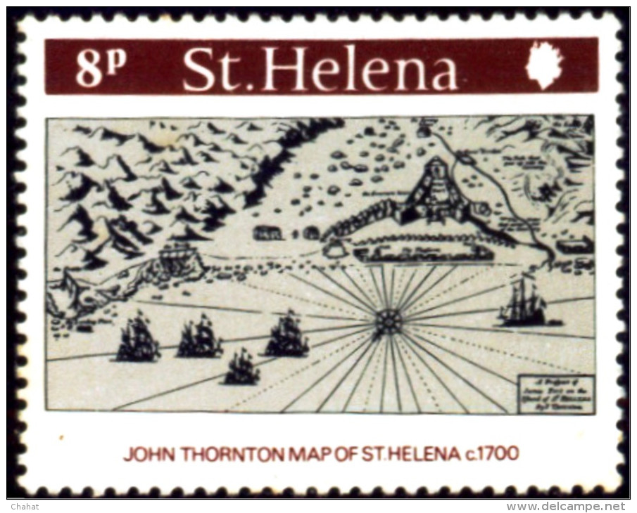 GEOGRAPHY-JOHN THORNTON MAPOF St HELENA-CIRCA 1700-St HELENA-MNH-B3-826 - Geographie