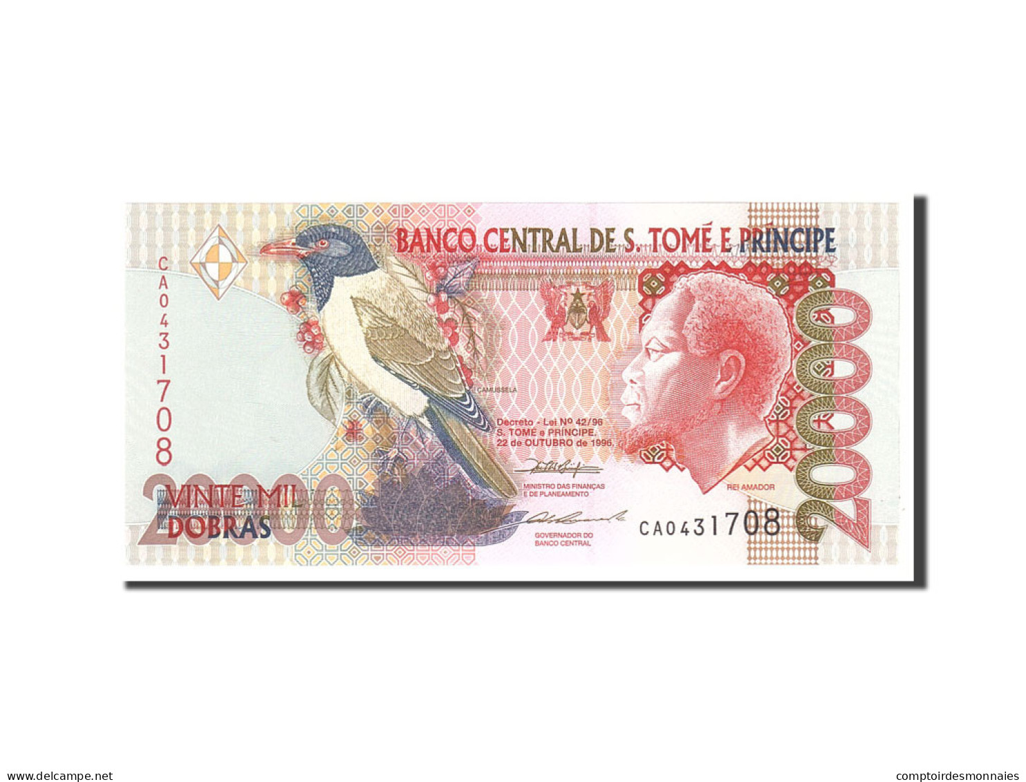 Billet, Saint Thomas And Prince, 20,000 Dobras, 1996, 1996-10-22, KM:67a, NEUF - Sao Tome En Principe