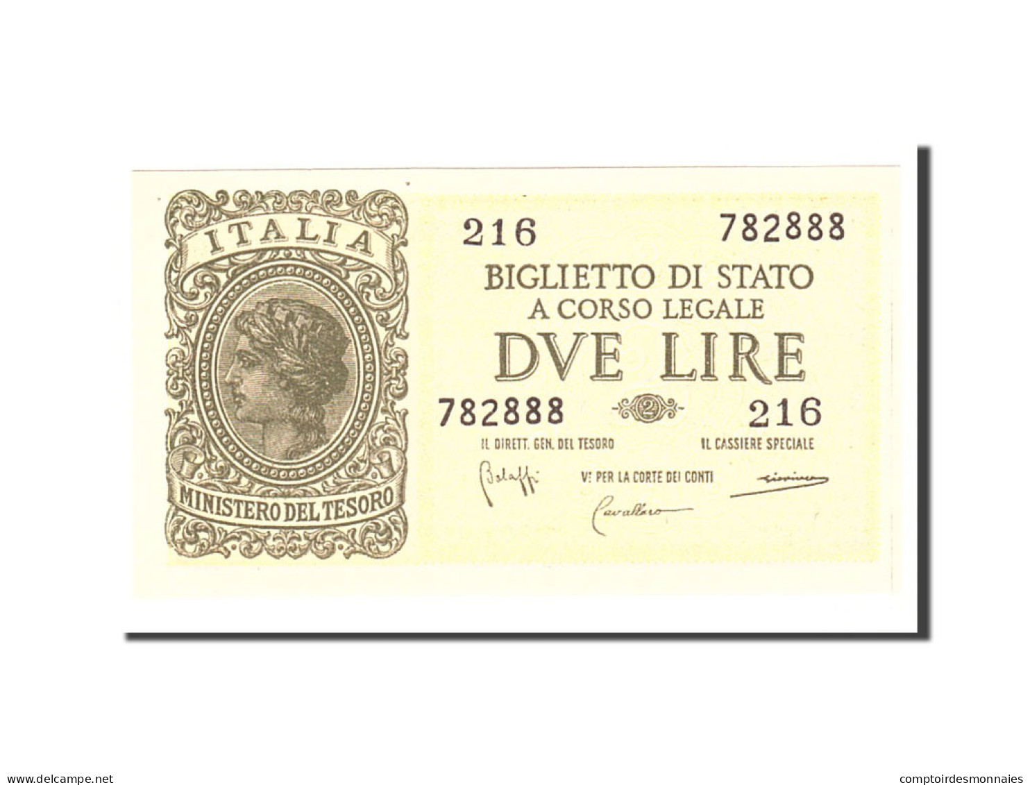 Billet, Italie, 2 Lire, 1944, 1944-11-23, KM:30b, SPL - Regno D'Italia – 2 Lire