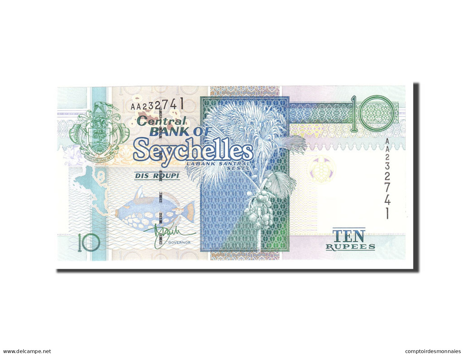 Billet, Seychelles, 10 Rupees, 1998, Undated, KM:36a, NEUF - Seychellen