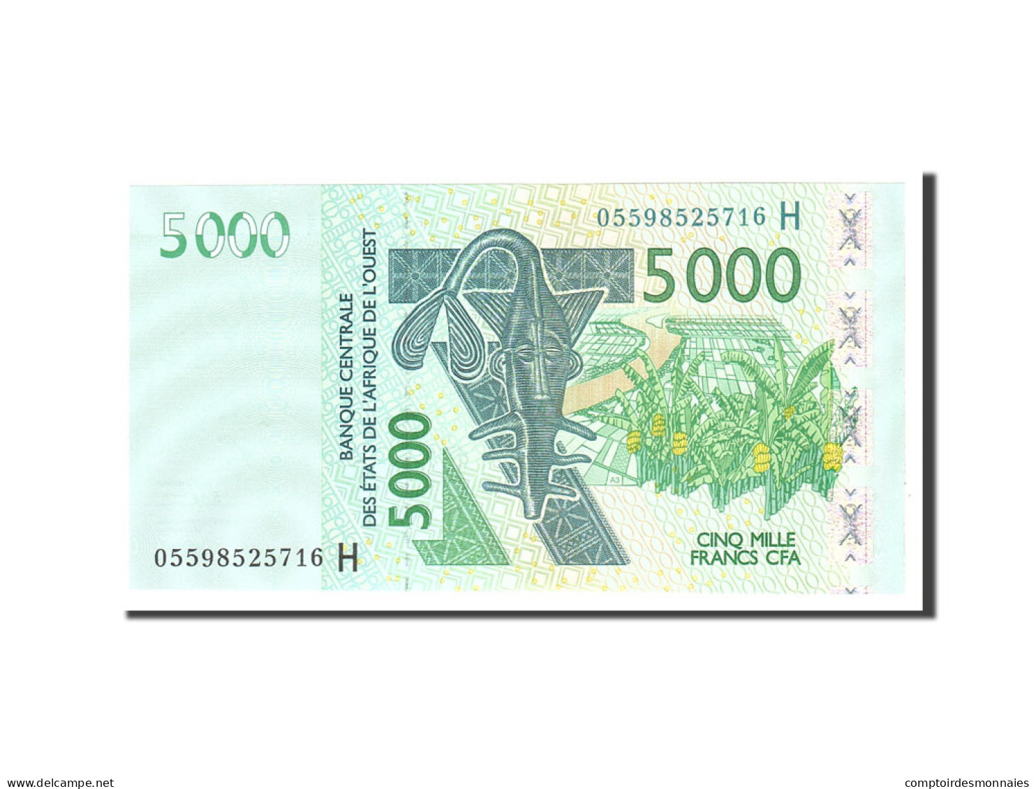 Billet, West African States, 5000 Francs, 2003, Undated, KM:117Aa, NEUF - West African States