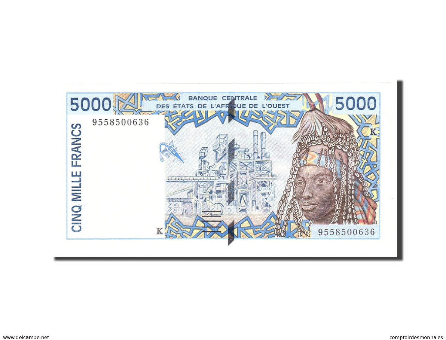 Billet, West African States, 5000 Francs, 1994, Undated, KM:613Hb, NEUF - Westafrikanischer Staaten