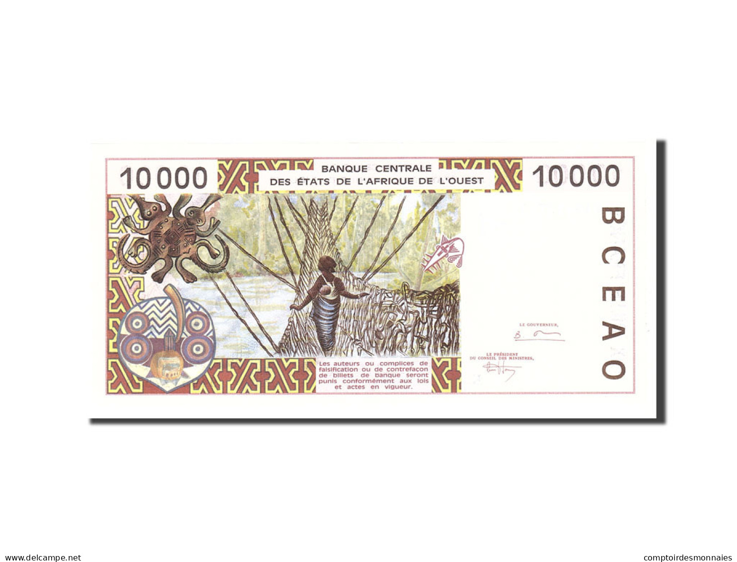 Billet, West African States, 10,000 Francs, 1994, Undated, KM:614Hb, NEUF - West African States