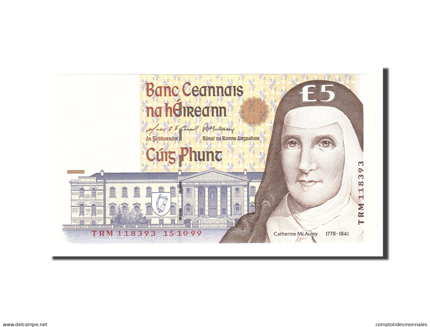 Billet, Ireland - Republic, 5 Pounds, 1994, Undated, KM:75b, NEUF - Irlanda