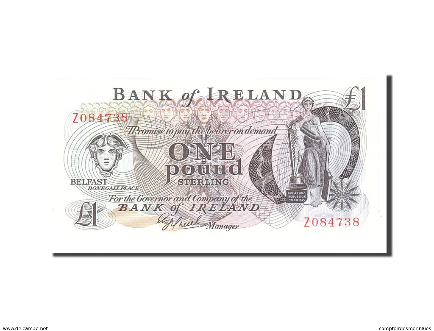 Billet, Northern Ireland, 1 Pound, 1972, 1972-06-28, KM:61b, NEUF - Ierland