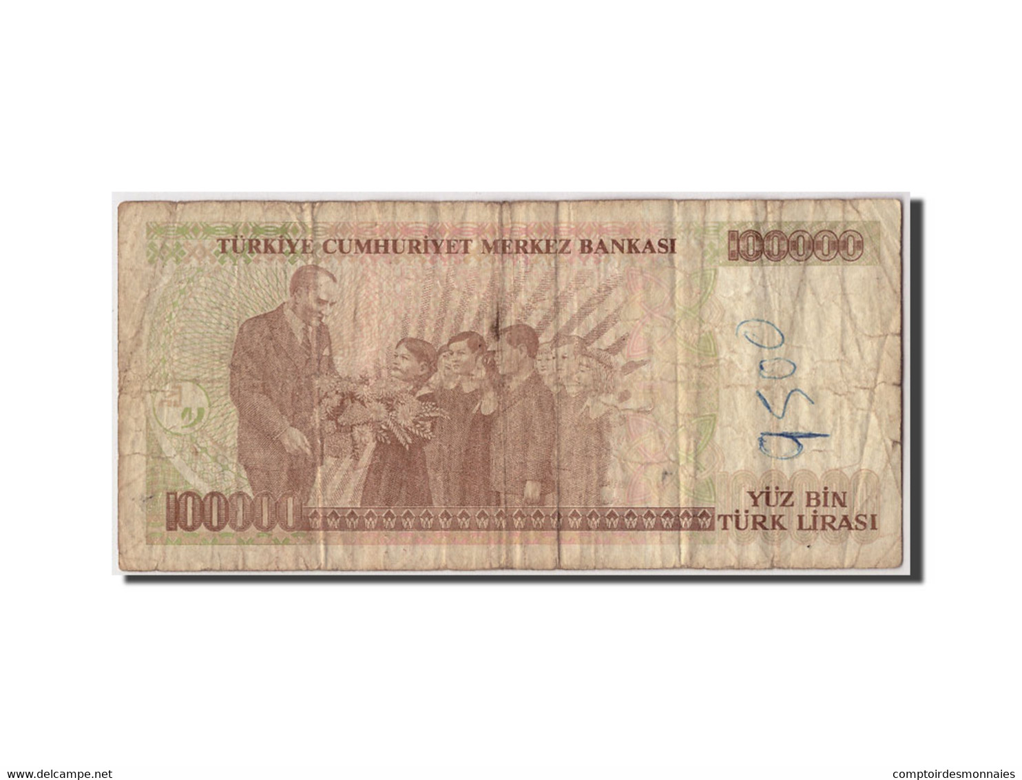 Billet, Turquie, 100,000 Lira, L.1970 (1998), Undated, KM:205, B+ - Turquie