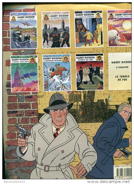 Jaquette De Bd De 4 Pages 33c50 (deplie) Cm Imprimer Recto Verso Harry Dickson - Harry Dickson