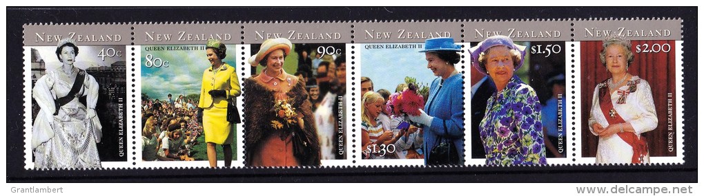 New Zealand 2001 Queen Elizabeth Strip Of 6 MNH - Unused Stamps