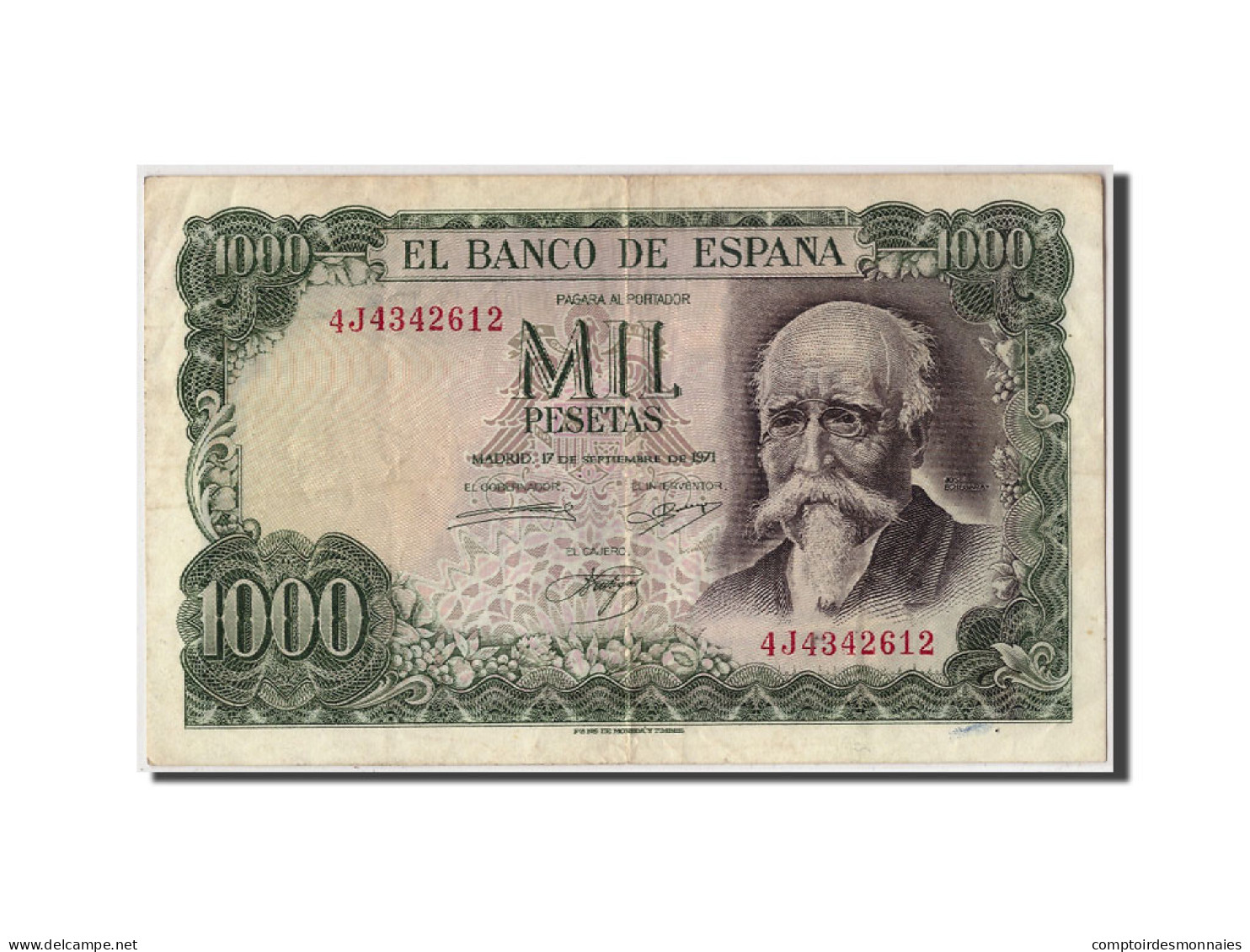 Billet, Espagne, 1000 Pesetas, 1971, 1971-09-17, KM:154, TB+ - 1000 Pesetas