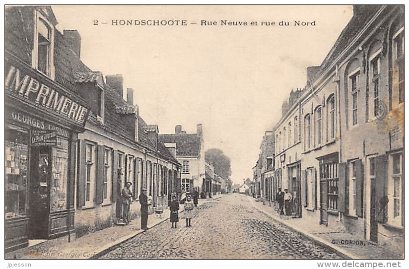 NORD  59  HONDSCHOOTE    RUE NEUVE ET RUE DU NORD - Hondshoote