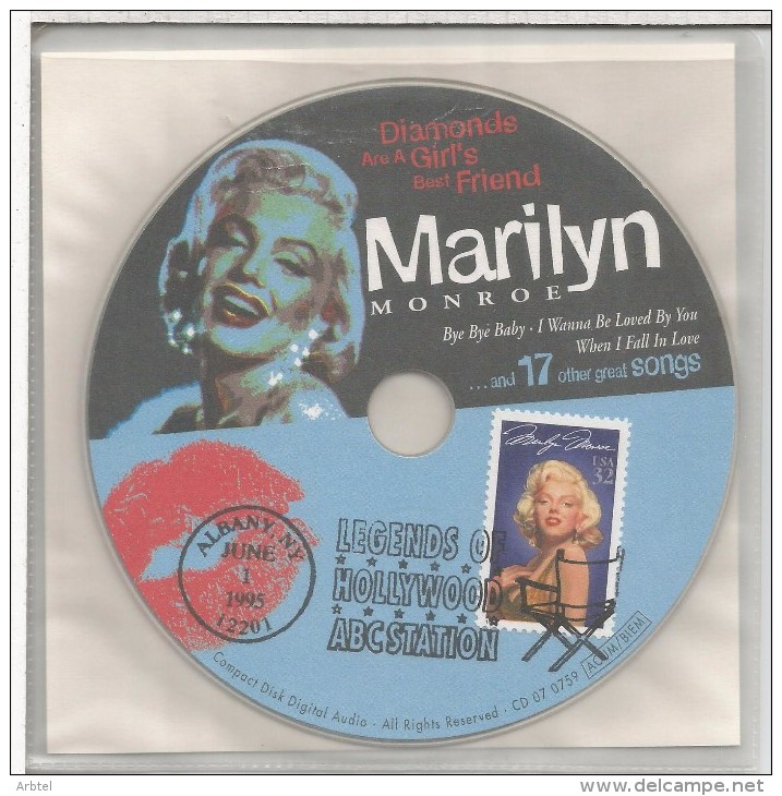 USA CD CON MAT PRIMER DIA MARILYN MONROE CINE LEGENDS OF HOLLYWOOD 1995 - Cinema