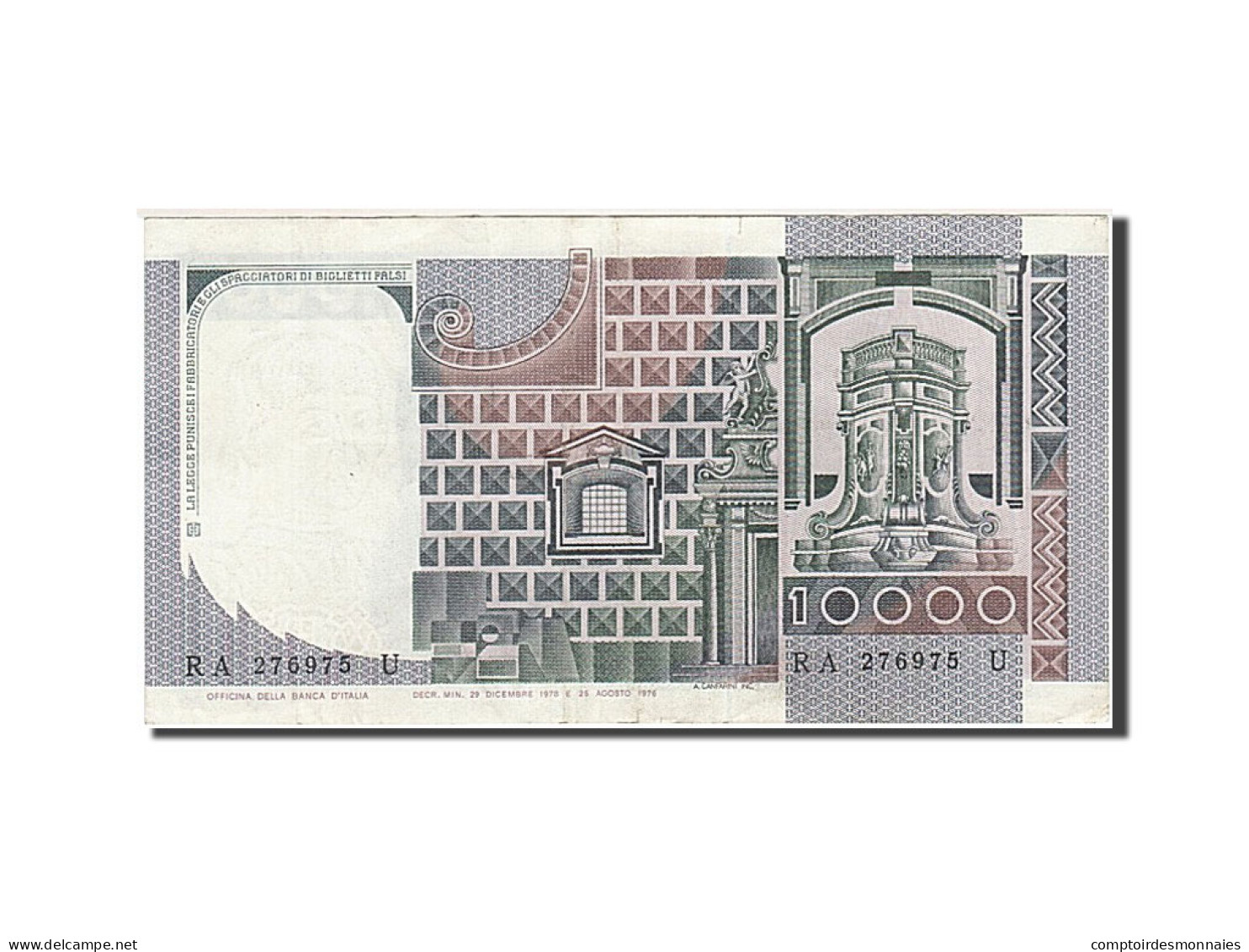 Billet, Italie, 10,000 Lire, 1976-1979, 1978-12-29, KM:106a, SUP+ - 10.000 Lire