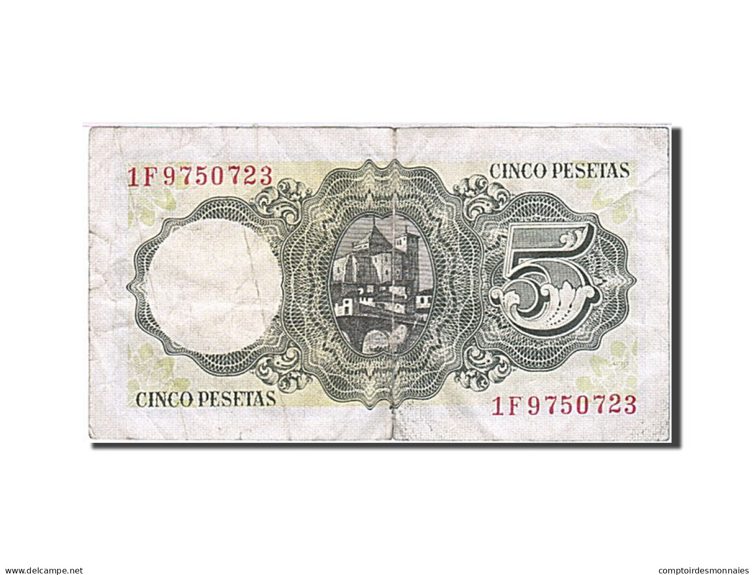 Billet, Espagne, 5 Pesetas, 1951, 1951-08-16, KM:140a, TB - 5 Peseten